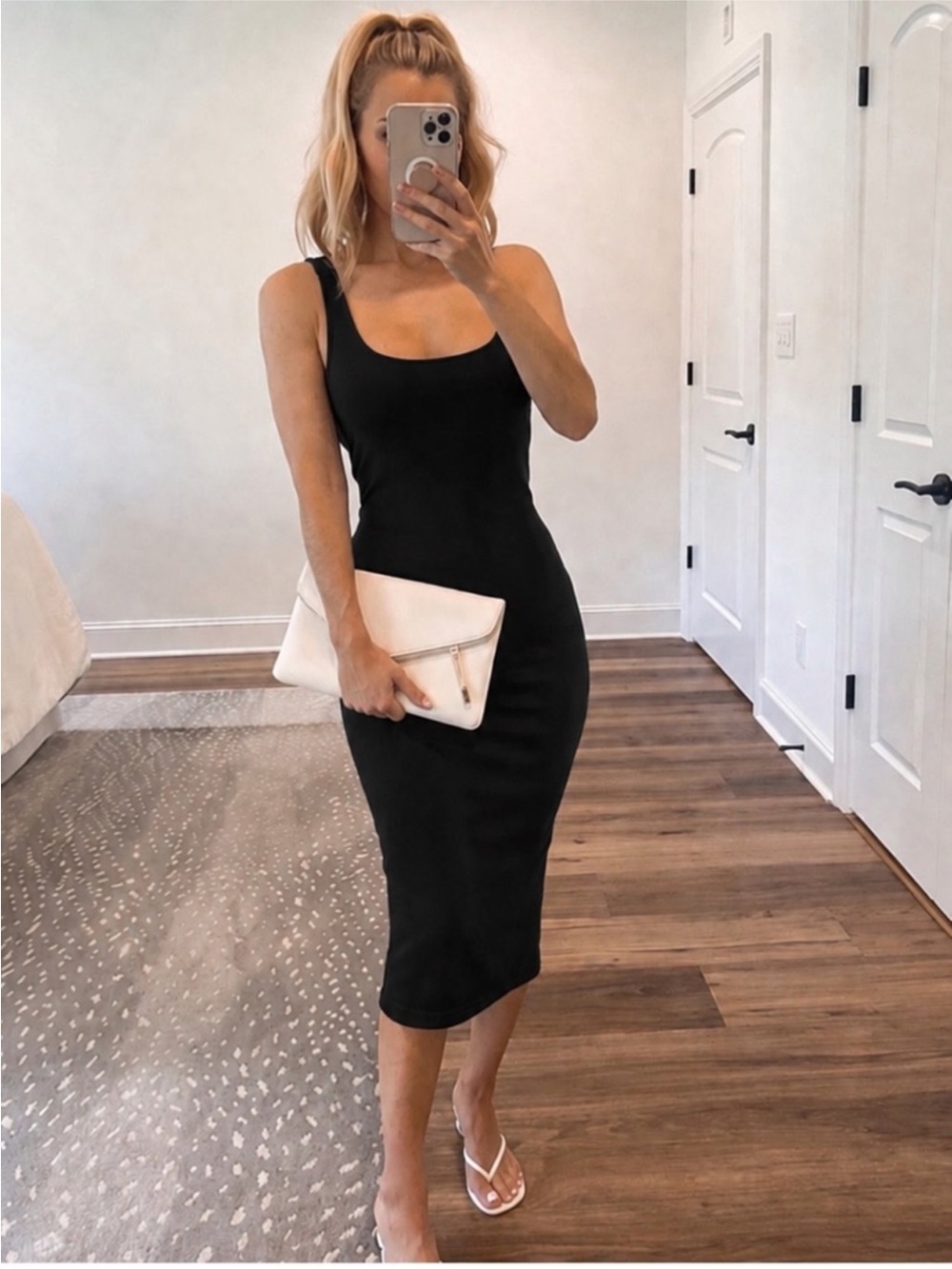 Zara Black Midi Dress Size Small